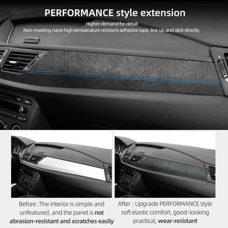For BMW X1 E84 Made of Alcantara Dashboard Panel trument Trims Strips Performance Stickers Car Interior Tuning Accessories