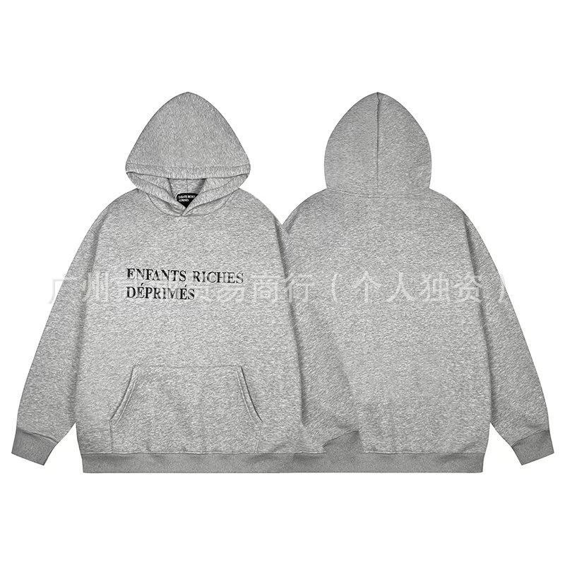 ERD Letter Print Hoodie Teen Boys Loose Fit Casual Sweatshirt Winter