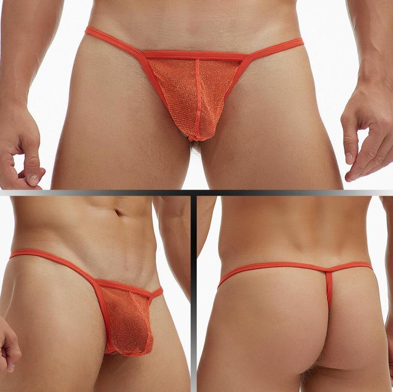 Herren G-String Netzgarn Durchsichtige Unterhose Tangas Unterwäsche Höschen Große Größe T-Rücken