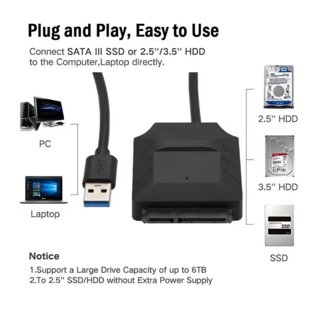 SATA Cables Cable Line Adapter USB 3.0 To SATA Line Converter Cable  for 2.5 3.5 Inch HDD SSD