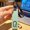 Leather Alphabet Keychain Tags for Car Ornaments & Luggage
