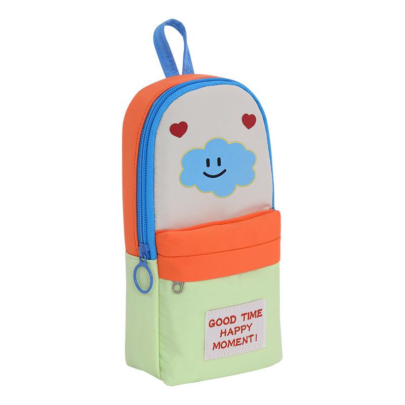 Color Block Macaron Pencil Case: Large Capacity, Stylish Design, Multifunctional Student Stationery Box