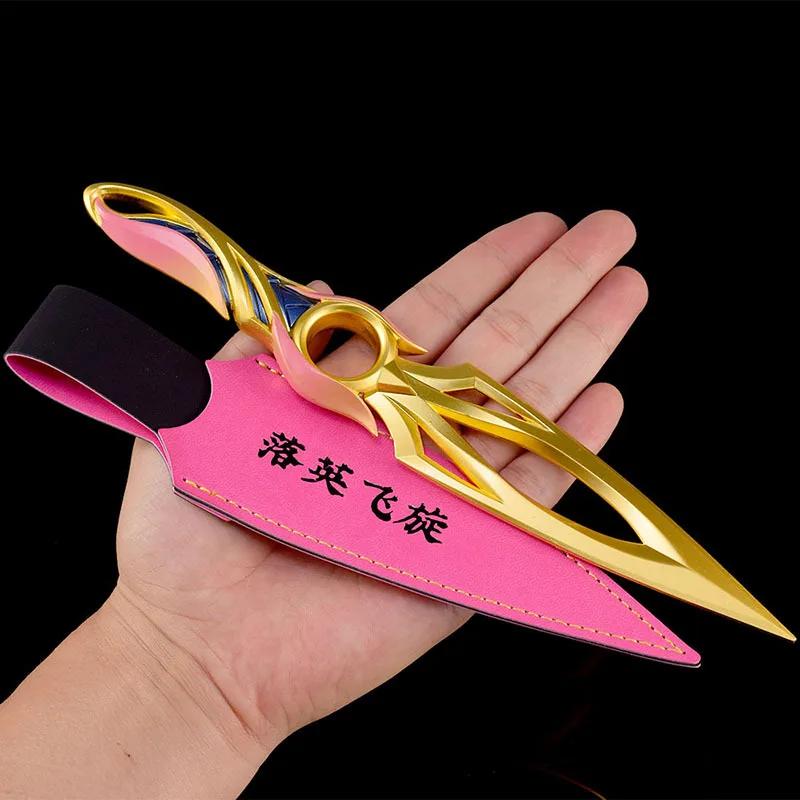 21cm Valorant Weapon Mystbloom Kunai ninja Melee Weapon Model Metal Activity Samurai Sword Accessories Ornaments Gifts Playthings designed for Boys