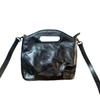 Fashionable Women's Bag Retro Style Leather Bucket Commuting Crossbody Handbag