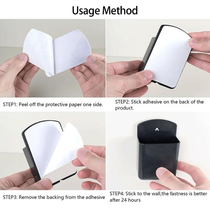 Pack of 6 ABS Plastic Wall Mounted Storage Boxes for Remotes Keys Multipurpose Use Various Locations