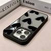 Simple Heart-shaped Pattern Multifunctional Makeup Mirror Phone Case Suitable for iPhone 17 16 15 14 13 12 11 Pro/Max/Plus