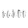 1/5pcs Extra Large Piping Nozzles Set, Stainless Steel Icing Nozzles, Cream Cake Piping Tips For Dessert Biscuit Cup Cake Tools