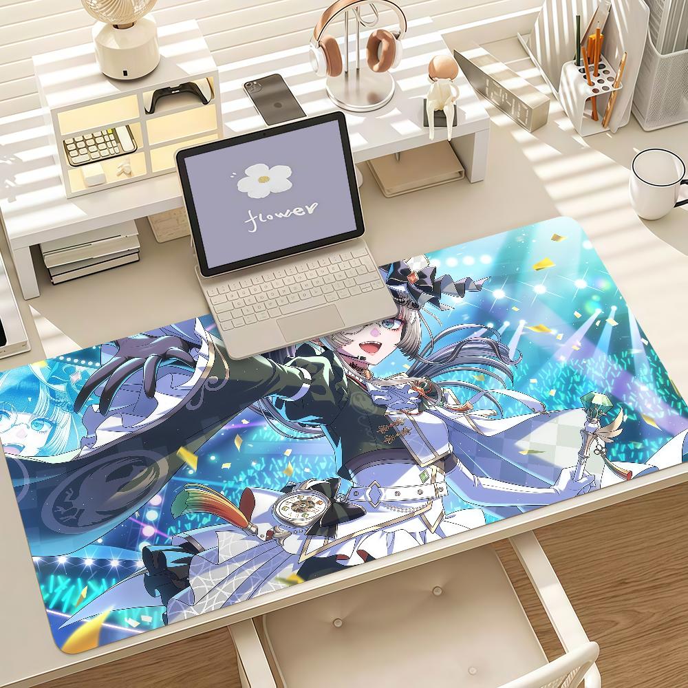 Anime Virtual Idol Juufuutei Raden Large Mouse Pad Gaming Desk Mat Nonslip Rubber Base For Laptop Pc Desktop Decor