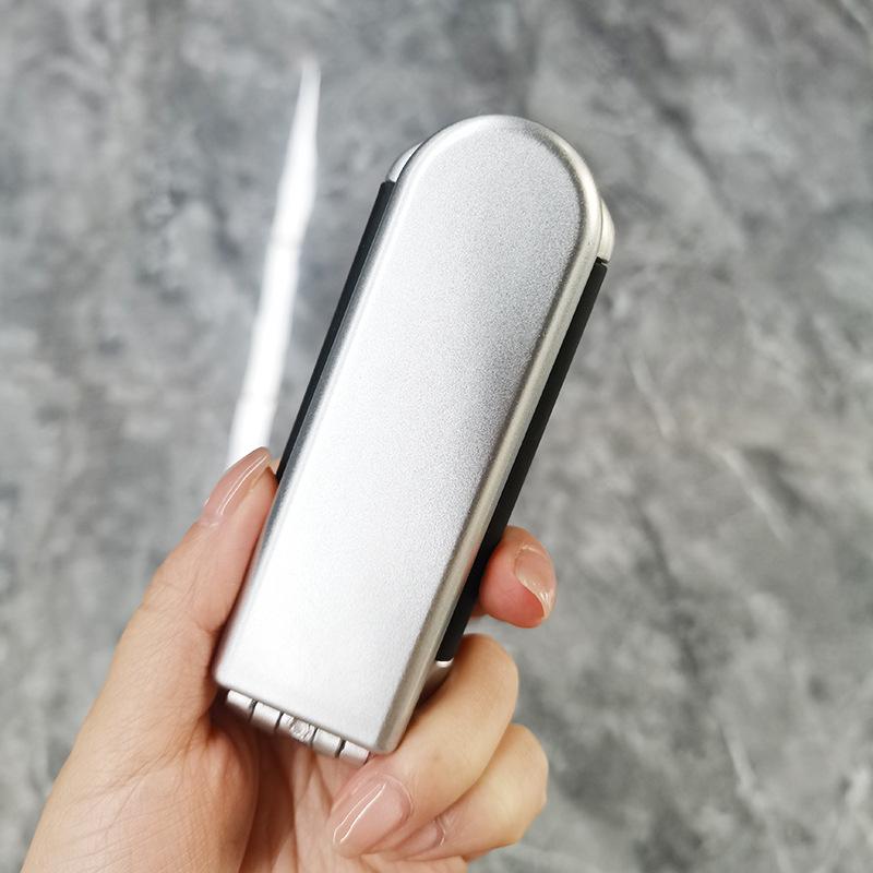 Серебристая складная расческа-подушка Sanrio с зеркалом для девушек-студенток - Портативная мини-расческа