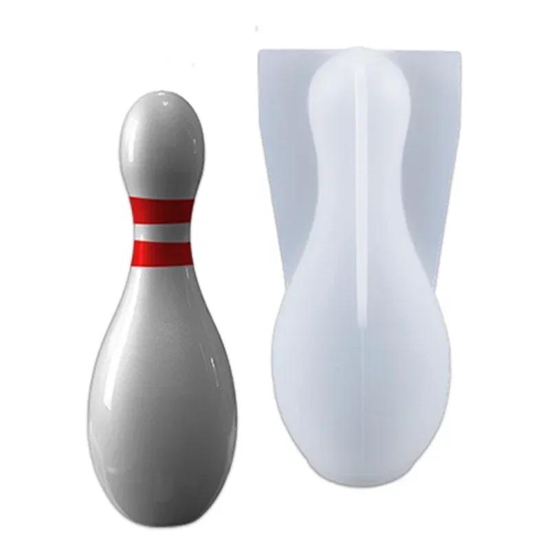 Bowling Resin Creative Molds Kit DIY Crystal Epoxy Resin Bowling Ball Silicone Mold Family Play Table Ornament Candle Mould
