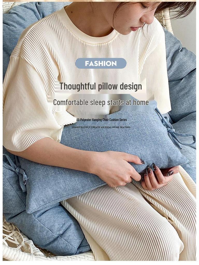 Thickened Cushion for Hanging Chair: Backrest for Dormitory, Bedroom, or Balcony Cradle Swing