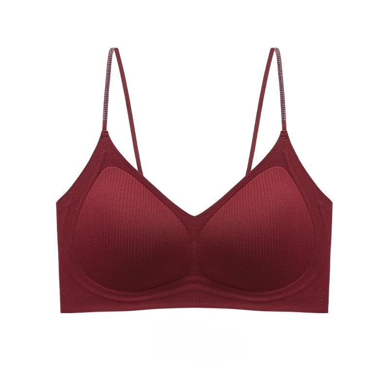 Diamond Thin Strap Soft Support Beautiful Back Bra, Wireless Lift Comfortable Seamless Lingerie for Women