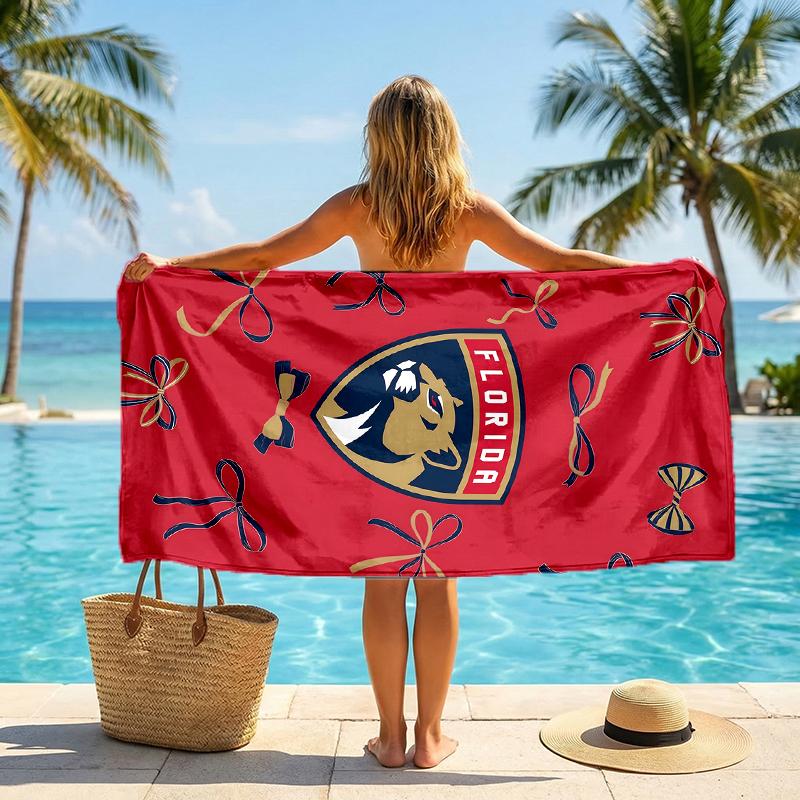 Florida Panthers Fashion Beach Towel: Ideal for Summer Adventures Soft, Absorbent and Quick Drying Suitable for Swimming and Bathing
