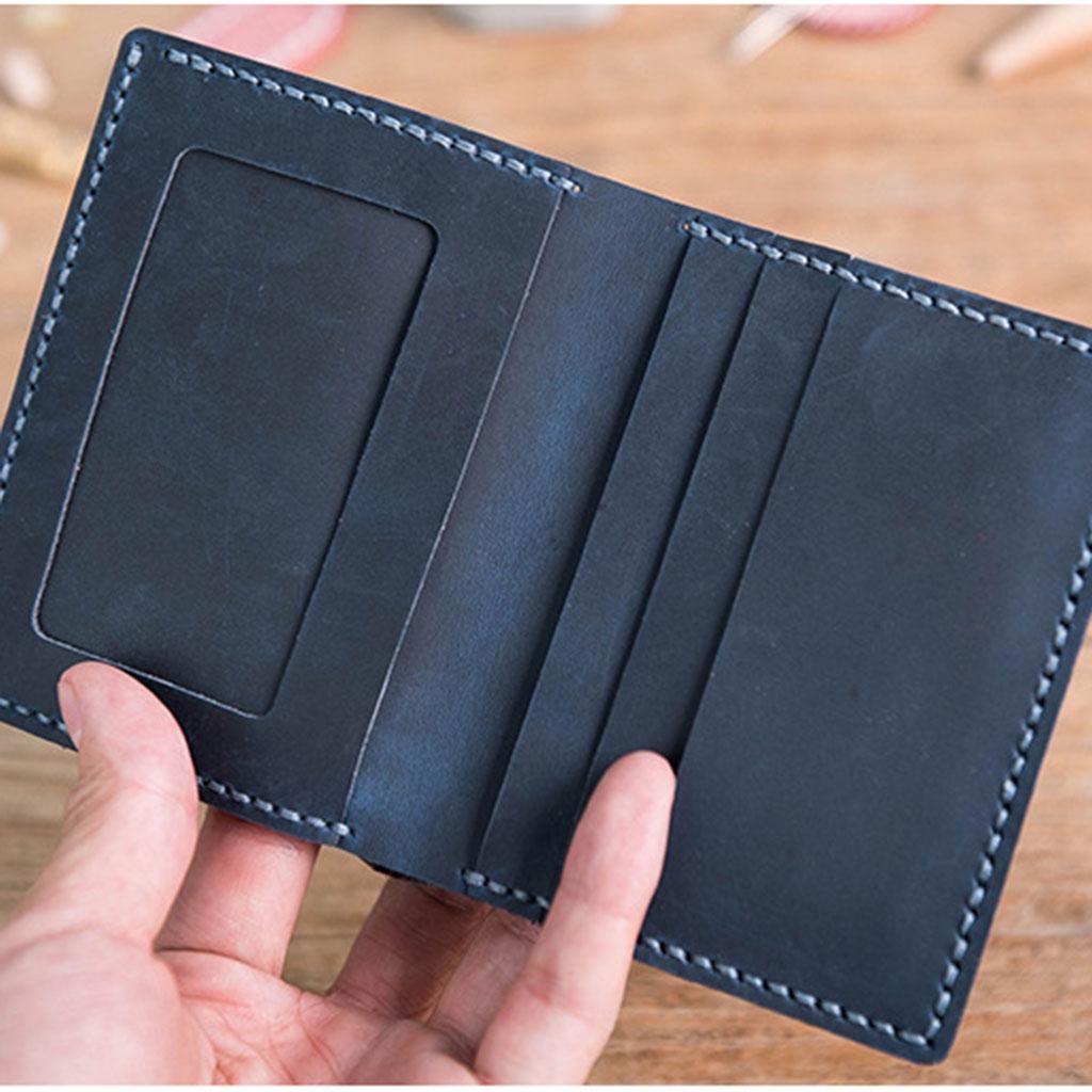 Buy DIY Leather Wallet Kit Handmade Vintage Purse Making Brown at