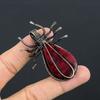 Red Flash Labradorite Pendant, 999 Copper Wire Wrapped Jewelry, Gemstone Jewelry Pendant, Handmade Wedding Gift Jewelry
