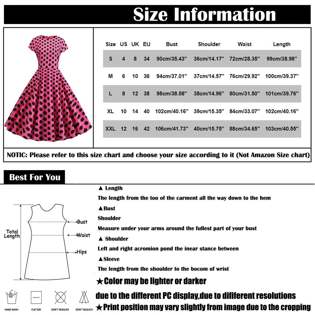 Dámské Vintage 50. léta Retro s krátkým rukávem tečkovaný potisk