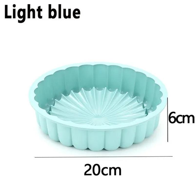1pc Silicone Round Pan Charlotte Cakes Baking Pan Sponge Flan Mold DIY Strawberry Shortcake High-temperature Resistant Kitchen Silicone Moulds