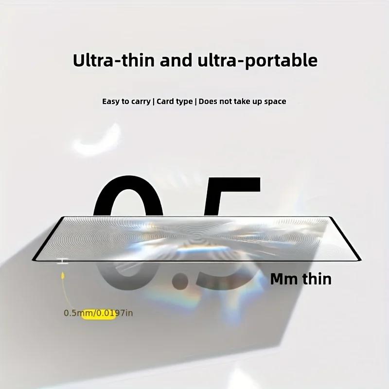 Card-Type Magnifying Glass Transparent Pvc Bookmark Portable And Compact Convenient For Reading With Magnification Effect