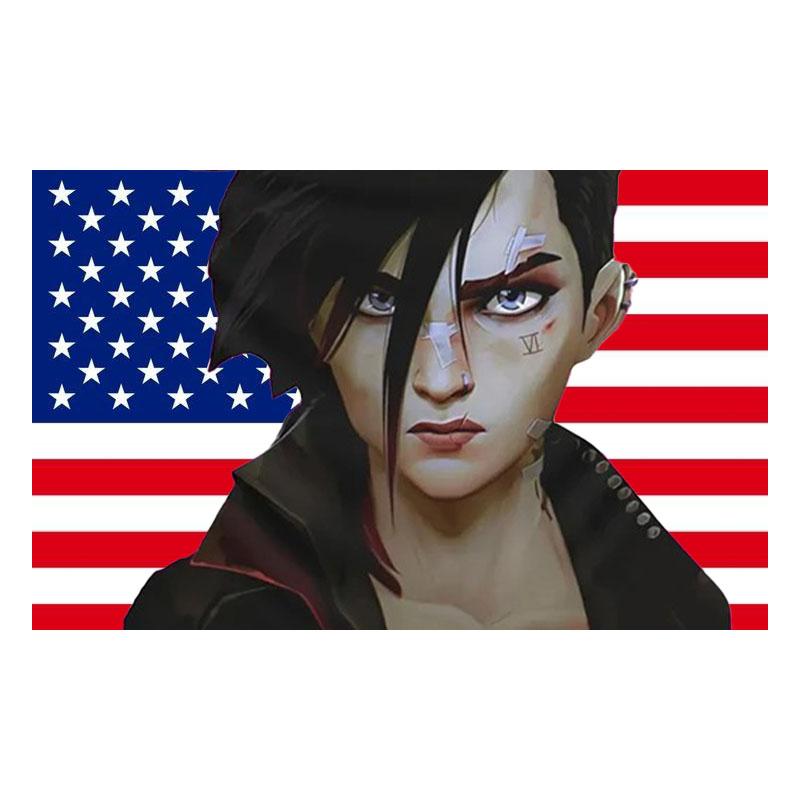 Oshu Wall Hanging Tapestry Pit Fighter Vi American Flag Printed Tapestry Home Decoration Bar Outdoor Festival Wall Hanging