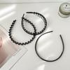 Black Series Headband Korean Style Practical Simple Face Wash Non-Slip Toothed Pressure Hair Hair Band Plastic Hair Accessories