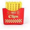 12PCS French Fry Food Bag Clips Set with Magnetic Chip Storage Box - Kitchen Snack Sealing Clips, Fun Fridge Accessories Gift