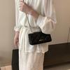 Diamond Chain Small Bag Trendy and Fashionable Texture Bag for Women Ins Niche Solid Color Crossbody Bag