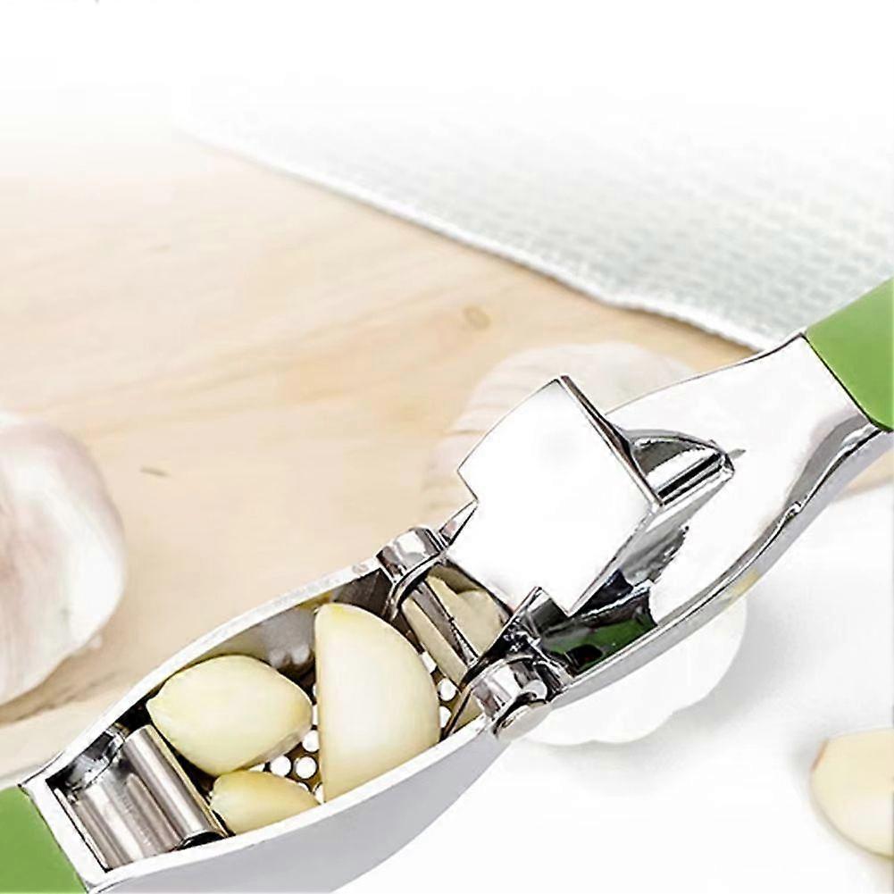 Stainless Steel Garlic Press Handheld Garlic Smasher Squeezer Crusher Mincer Manual Press Grinding
