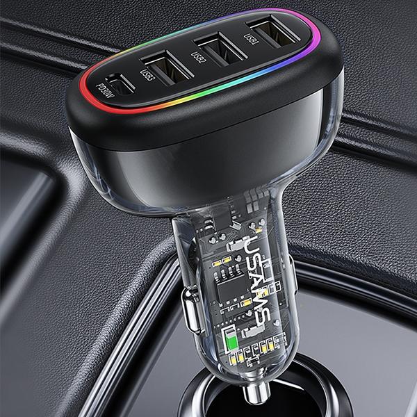 Usams Ład. Sam. 1Xusb-C 3Xusb-A C34 48W3A+C Pd Fast Charge Czarny/Black Cc170Cc01 (Us-Cc170)