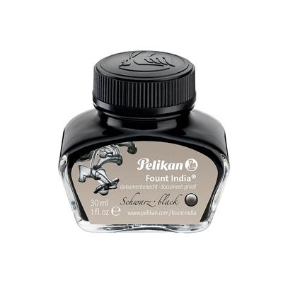 Pelikan Stylo plume Fount India Encre pigmentée carbone compatible Noir 30 ml Encre permanente pour la rédaction de titres Illustration