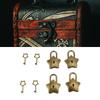 4 Set Treasure Chest Padlock   Metal Diary Book Jewelry Box Decorative Lock with Key S007 Five Pointed Star Shaped