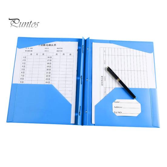 Efficient Organizational Solutions 1/6Pcs File Folder with Prongs Dual Pocket Design Plastic Folders Business Card Holder Letter Size Organizer