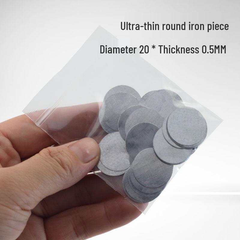 100 Round Galvanized Rust-Proof Magnetic Sheet Patches (0.3-1mm Thick)