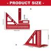 Multiple Angles Woodworking Square Measuring Ruler,22.5-90 Degree Aluminum Measuring Protractors Layout Measuring Tool