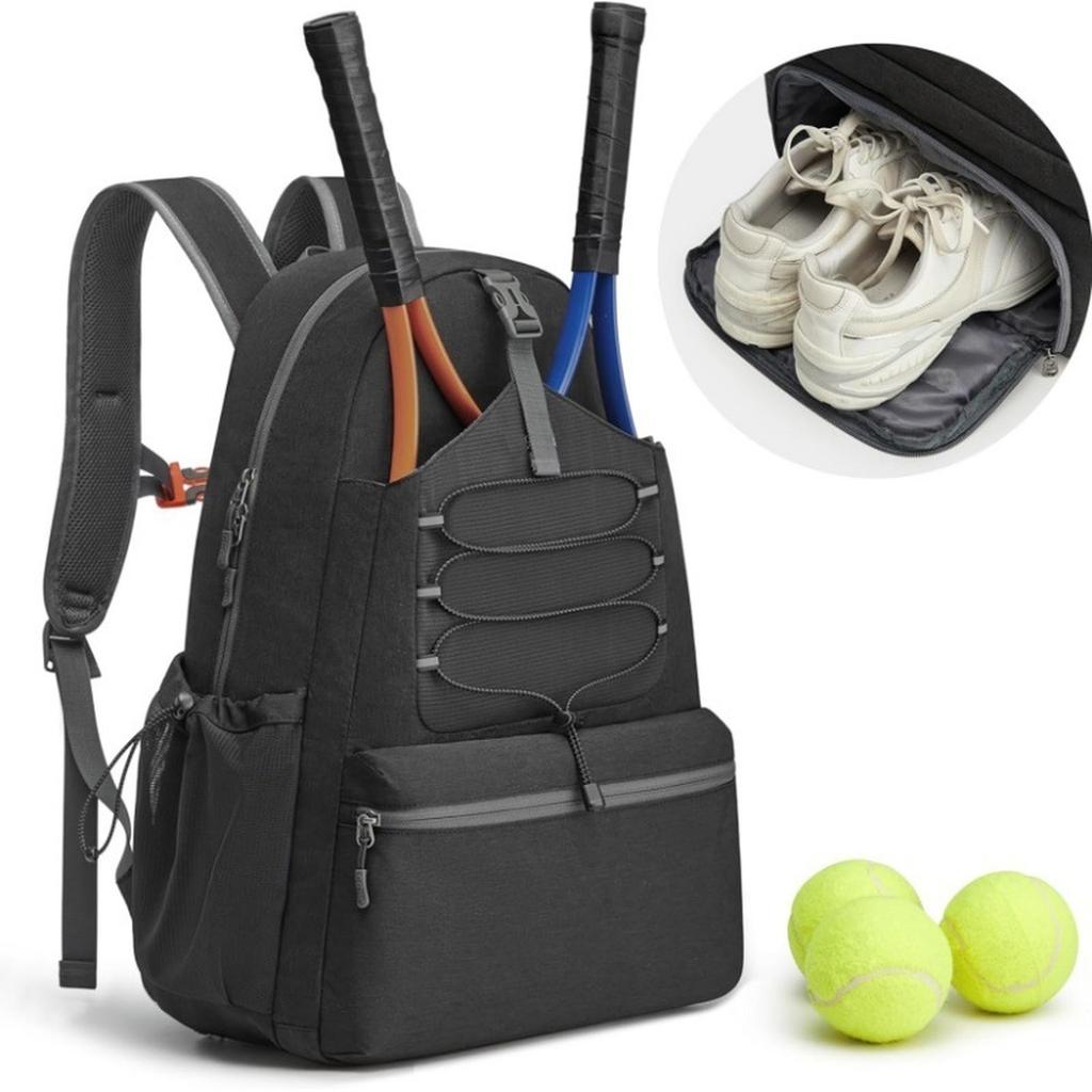 Trendy and  Racket with Shoe Compartment Double Shoulder Bag Tennis Bag Backpack Luxury Festival Gift Pickleball Bag
