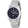 No Q Q [citizen Q Q] Analog Solar Waterproof Date Day Metal Band Watch H010 202 Men S Black Black