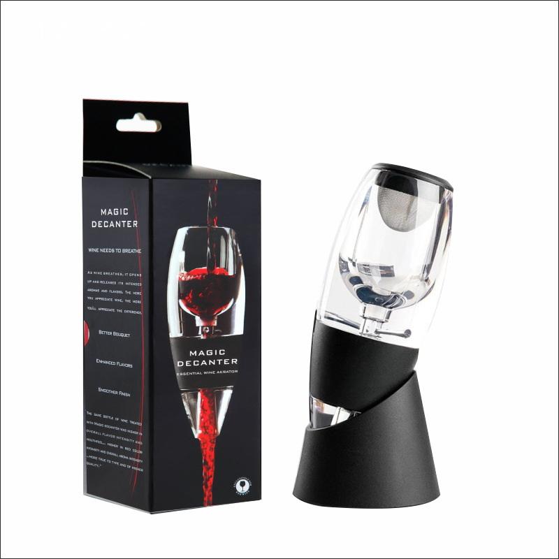 

1 Set Red Wine Whisky Aerator Dispenser For Bar Party Kitchen Wine Decanter Pourer With Filter And Base Quick Sobering onesize