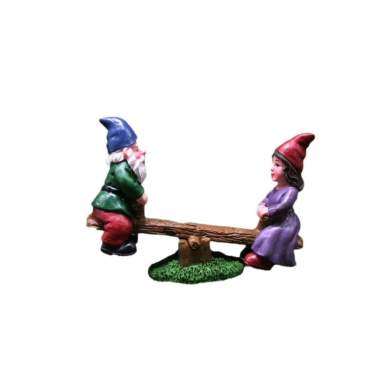 Садовые качели Пара гномов Смоляные украшения - Стиль эльфийского искусства