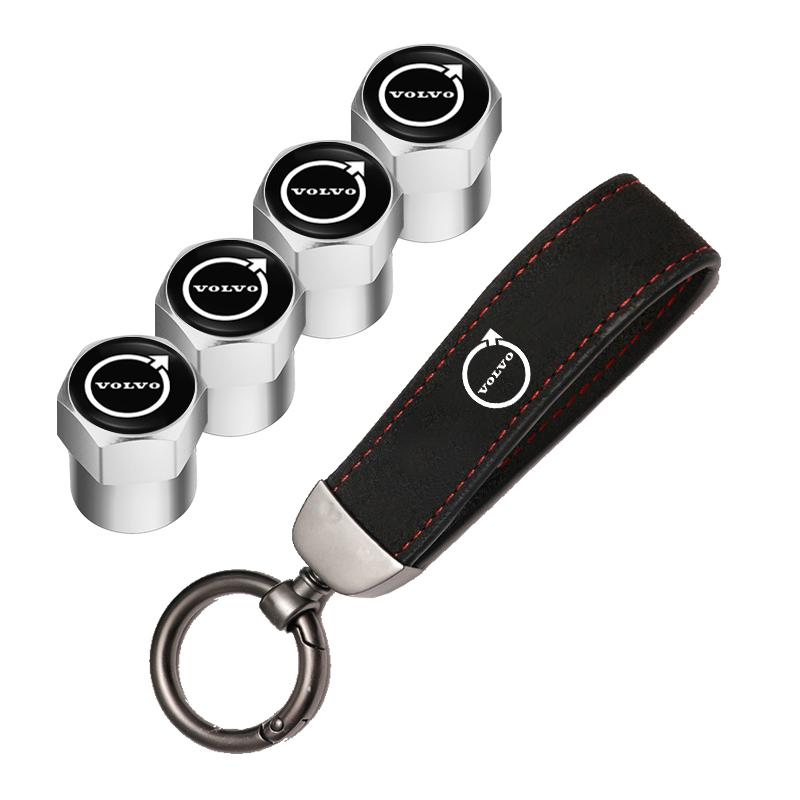 Car Tire Wheel Valve Caps Cover/Car Key Chain Ring Keychain For Volvo AWD V60 V40 XC90 S60 XC60 S90 V90 CX70 XC40 C40 C70 EX90