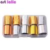 10pcs Dazzling Holographic Gold Silver Nail Transfer Stickers Starry Sky Stickers Nail Art Decoration