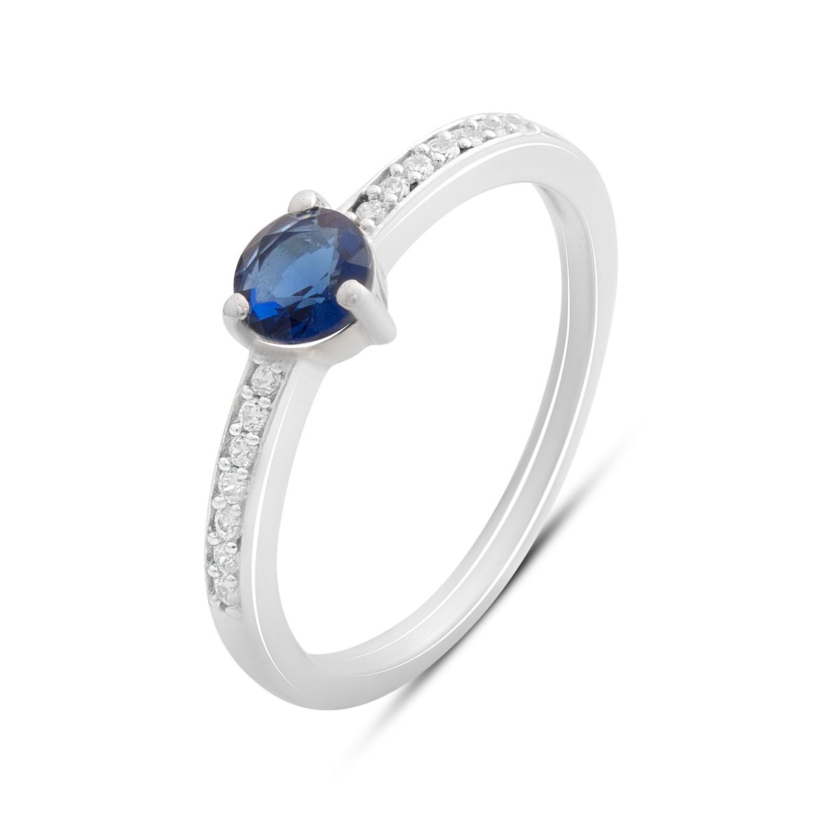 

Silver ring with nano sapphire 0.536ct, item weight 1.9 gr (2189053) 17.5 синій
