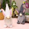 2pcs Easter Gnome Plushes Rabbit Standing Doll Swedish Tomtes Dwarfs Ornaments for Kitchen Tiered Tray Decorations