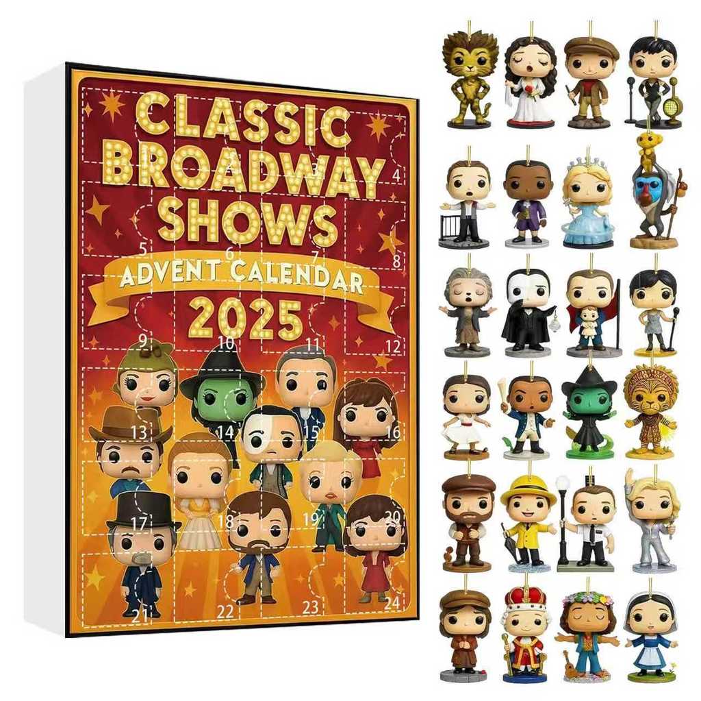 

Broadway Musical 2025 Countdown Calendar With Acrylic Figures For Holiday Gift And Celebration