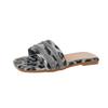 Fashion Ladies Shoes 2025 Fashion Open Toe Women's Slippers Summer Crystal Daily Outdoor Hot Sale Leopard Print Plus Size Flat Slippers