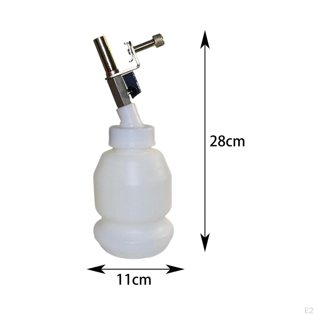 1L Brake Fluid Refilling Bottle with Adjustable Clamp 28x11cm Volume Scale Leak Resistant Metal