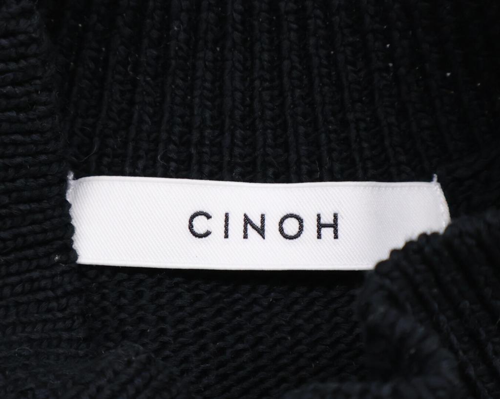 CINOH [Good Condition] 23WKN505 Cotton Fringe Knit Sweater/ tops F blackUsed