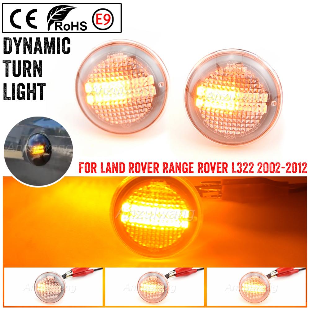 Dynamic LED Turn Signal Side Marker Light For Land Rover Range Rover L322 2002-2012 Repeater Sequential Flasher Blinker