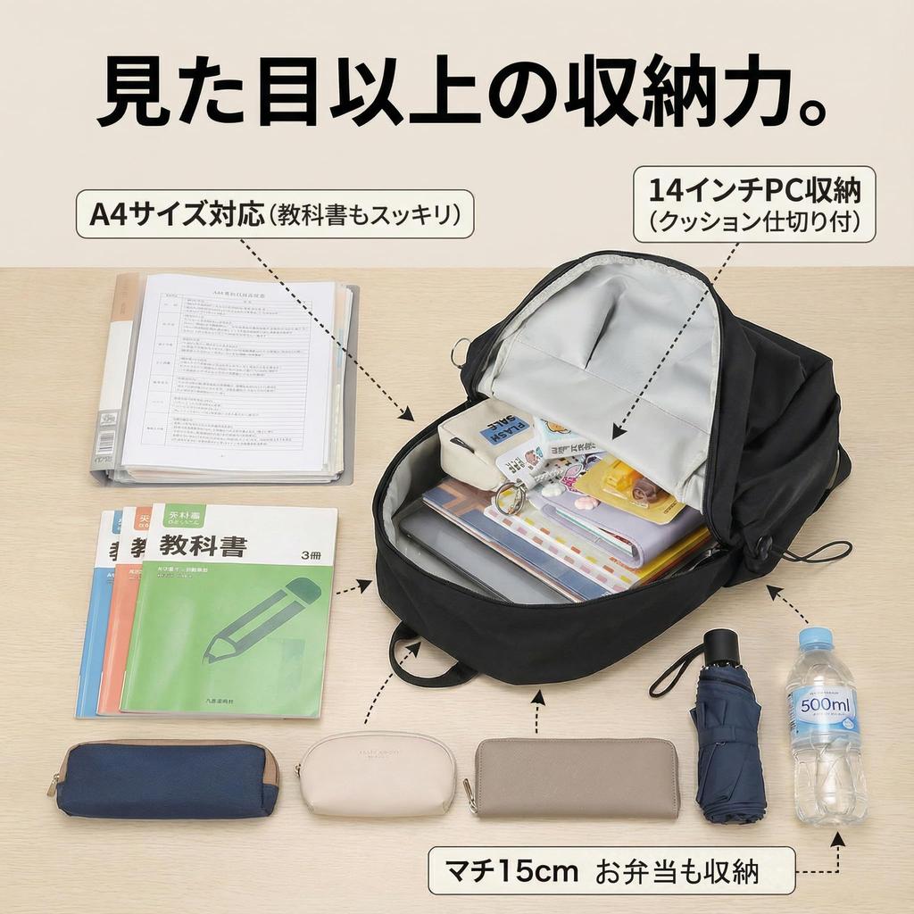 Shaelyka Damen-Rucksack, Ultraleicht, Großes Fassungsvermögen, Passt für 14-Zoll-Laptop, Wasserdicht, Wasserabweisend, A4-Format, Perfekt für den Weg zur Arbeit,