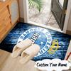 Custom Name Cruzeiro FC Crest Rug for Living Room, Game Rooms, Office, Bedroom, Floor Mat Playful Design, fan gifts Christmas decor