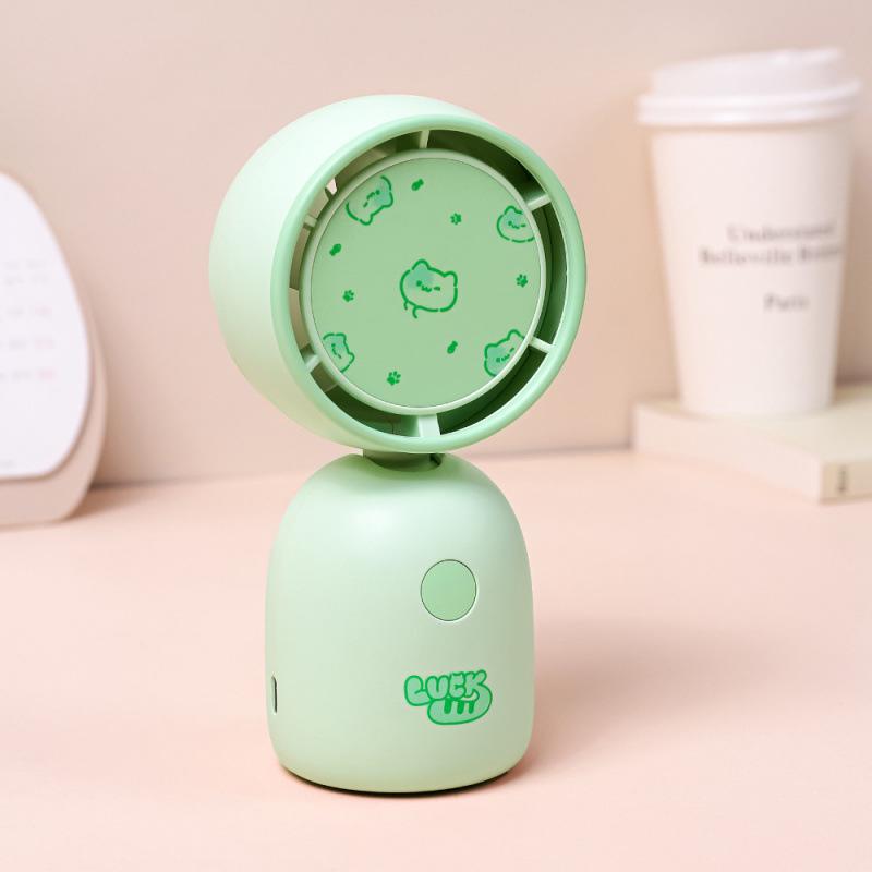 

Portable USB Rechargeable Cartoon Fan for Students & Desktops 88x58x162 mm