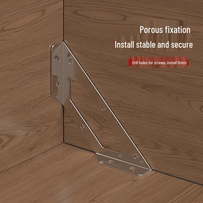 Stainless Steel 90-Degree Angle Bracket - Multifunctional Three-Sided Furniture Connector